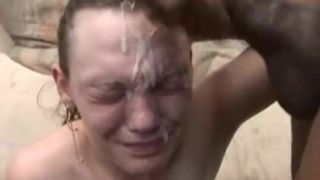 Подборка тёлок принимающих большое количество спермы на лицо